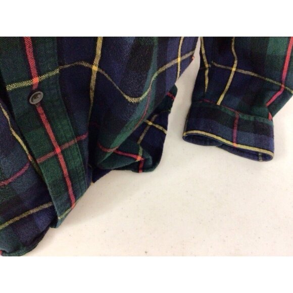 L.L. Bean Men's Plaid Button Down Shirt - Green, Blue, Red - Picture 6 of 7